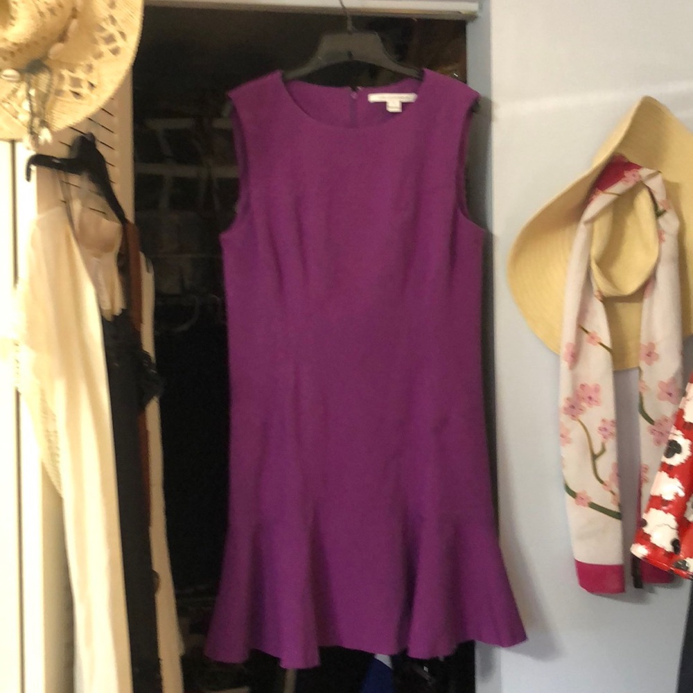Diane von Furstenberg sleeveless purple dress. Size 14